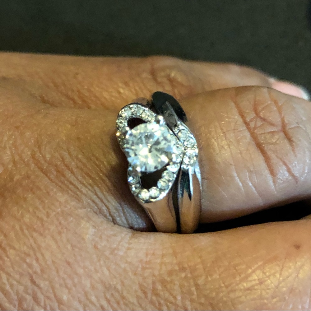 Sold - Sterling Silver Wedding set - Picture 3 of 3